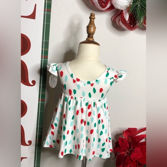 Girls Soft Christmas 🎄 Dress NWT 6/12 Mos - Picture 4 of 11